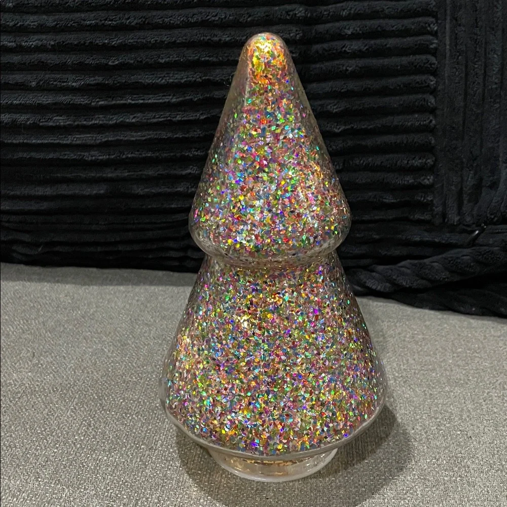 Target Bullseye Playground Colorful Glitter Christmas filled LED light up Tree